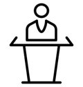 Receptionist Isolated Vector icon that can be easily edit or modified.