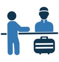 Receptionist Isolated Vector Icon use for Travel and Tour Projects