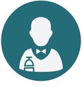 Receptionist Isolated Vector Icon use for Travel and Tour Projects