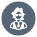 Receptionist Isolated Vector icon which can easily modify or edit