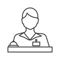 Receptionist linear icon