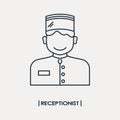 Receptionist outline icon