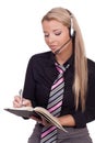 Receptionist taking messages Royalty Free Stock Photo