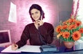 Receptionist talking on phone India MR#395 Royalty Free Stock Photo