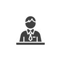 Receptionist vector icon