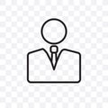 Receptionist vector linear icon isolated on transparent background, Receptionist transparency concept can be used for web and mobi