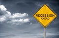 Recession ahead Royalty Free Stock Photo