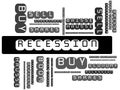 RECESSION - BOOM - image with words associated with the topic STOCK EXCHANGE, word cloud, cube, letter, image, illustration