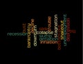 Recession collage of words Royalty Free Stock Photo