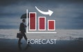 Recession Decrease Business Bar Chart Concept Royalty Free Stock Photo