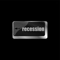 Recession enter button on computer keyboard key Royalty Free Stock Photo