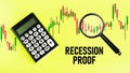 Recession proof is shown using the text Royalty Free Stock Photo