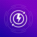 Recharge icon, electric charger vector design