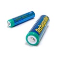 Rechargeable AA and AAA Batteries Royalty Free Stock Photo