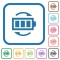 Rechargeable battery simple icons