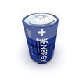 Rechargeable battery with solar energy Royalty Free Stock Photo