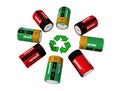 Rechargeable batterys and recycling symbol