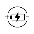Rechargeable Vector Icon which can easily modify or edit.
