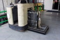 Recharging electric for forklift, battery charger and conveyor.