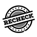 Recheck rubber stamp Royalty Free Stock Photo