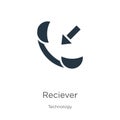 Reciever icon vector. Trendy flat reciever icon from technology collection isolated on white background. Vector illustration can