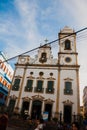 Recife, Brazil: Beautiful Catholic Church, 18th century church in the historic center of Recife Royalty Free Stock Photo