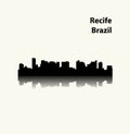 Recife, Brazil city silhouette
