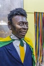 Wax puppet representing soccer star Pele in Recife