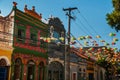 RECIFE, PERNAMBUCO, BRAZIL: colorful umbrellas on the street