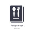 recipe book icon. isolated recipe book icon vector illustration from kitchen collection. editable sing symbol can be use for web