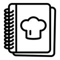 Recipe book icon, outline style Royalty Free Stock Photo