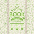 Recipe book. Vector card.