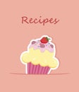 Recipe card or cooking book cover Royalty Free Stock Photo