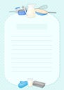 Recipe Card for Notes Making about Food Preparation Vector Template