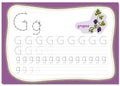 Recipe for children, how to write the letter G. Word for this letter Grapes