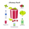 Recipe of christmas punch cocktail