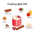 Recipe of cranberry apple cider cocktail