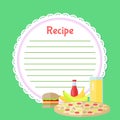 Fast Food and Juice, Recipe Empty List Vector