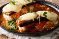 Recipe Italian Sorrentino chicken with eggplants, ham, cheese an