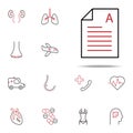 recipe medical colored line icon. Medical icons universal set for web and mobile