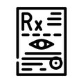recipe ophthalmology line icon vector illustration