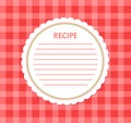 Recipe Page Mockup Food Notice Cookery Book Vector