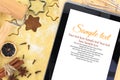 Recipe on tablet Royalty Free Stock Photo