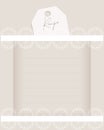 Recipe template in scrapbooking style - collage vintage blank blank card with old paper, lace. Royalty Free Stock Photo