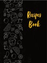 Recipes book cover typography poster template Royalty Free Stock Photo