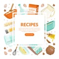 Recipes Landing Page Template, Culinary School, Class, Cooking Recipe, Homemade Food Cartoon Vector Illustration