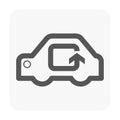 Recirculation In Vehicle Icon Royalty Free Stock Photo