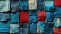 Reclaimed Denim Canvas Texture A Study in Eco-Friendly Design and Sustainable Artistry Royalty Free Stock Photo