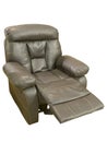 Recliner brown leather armchair Royalty Free Stock Photo