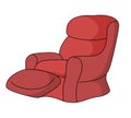 Recliner clip art illustration vector